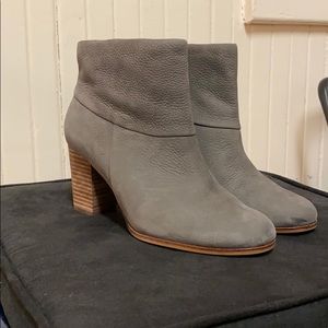 Cole Haan light gray suede booties size 7